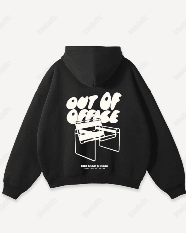 UrbanOutfits Oversized Hoodie Black / Cotton-Fleece / S Out Of Office - Oversized Hoodie [ Unisex ]