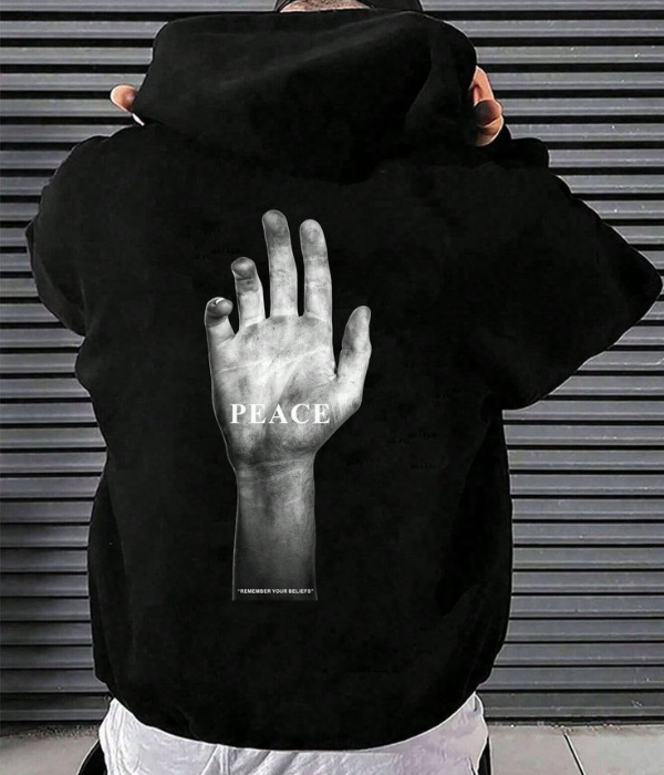 UrbanOutfits Oversized Hoodie Black / Cotton-Fleece / S PEACE Oversized Hoodie