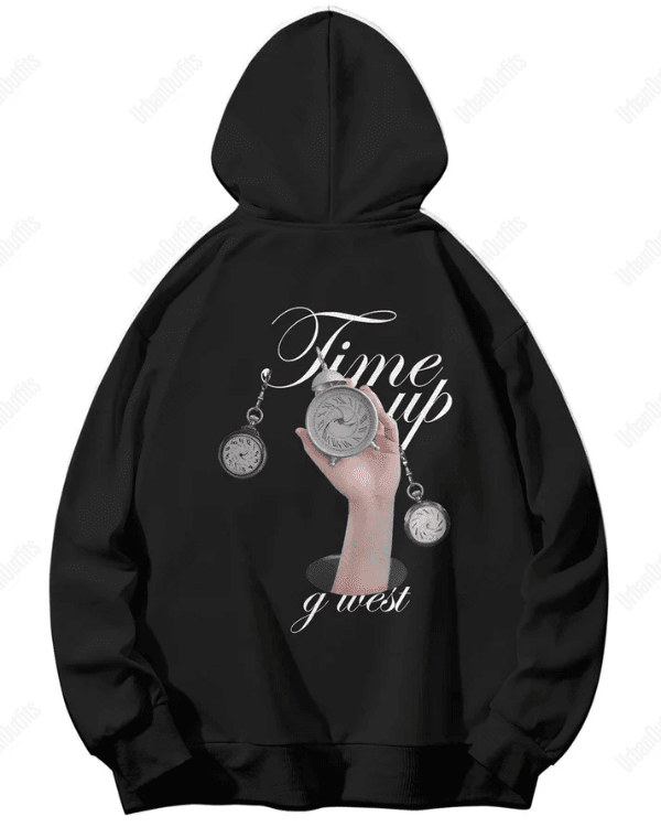 UrbanOutfits Oversized Hoodie Black / Cotton-Fleece / S TIME UP - Oversized Hoodie [ Unisex ]