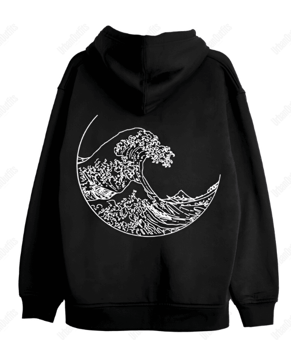 UrbanOutfits Oversized Hoodie Black / Cotton-Fleece / S Wave - Oversized Hoodie [ Unisex ]