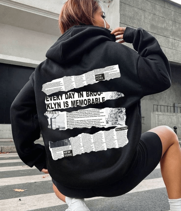 UrbanOutfits Oversized Hoodie Black / Cotton-Fleece / S Women Oversized Hoodie