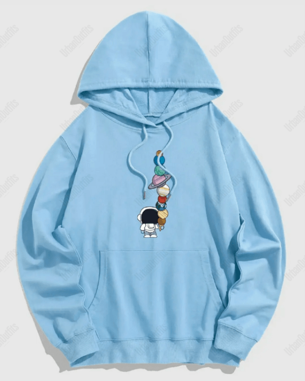 UrbanOutfits Oversized Hoodie Blue / Cotton-Fleece / S Planets Oversized Hoodie