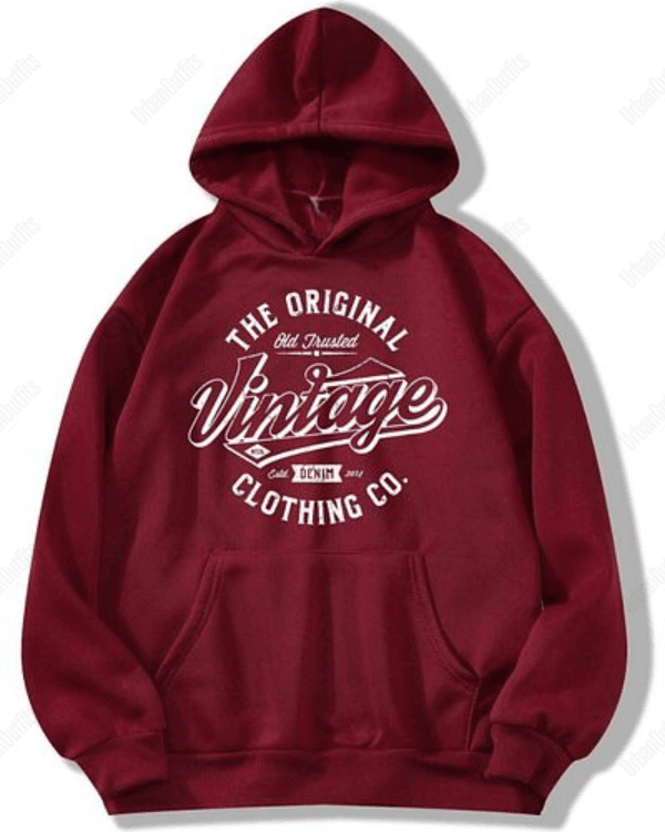 UrbanOutfits Oversized Hoodie burgundy / Cotton-Fleece / S Vintage -  Oversized Hoodie [ Unisex ]