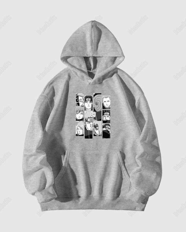 UrbanOutfits Oversized Hoodie Gray / Cotton-Fleece / S Naruto - Oversized Hoodie [ Unisex ]