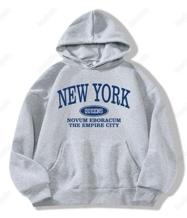 UrbanOutfits Oversized Hoodie Gray / Cotton-Fleece / S New York Oversized Hoodie