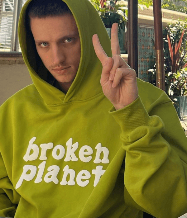 UrbanOutfits Oversized Hoodie pistachio / Cotton-Fleece / S 'Broken Planet ' Oversized Unisex Hoodie