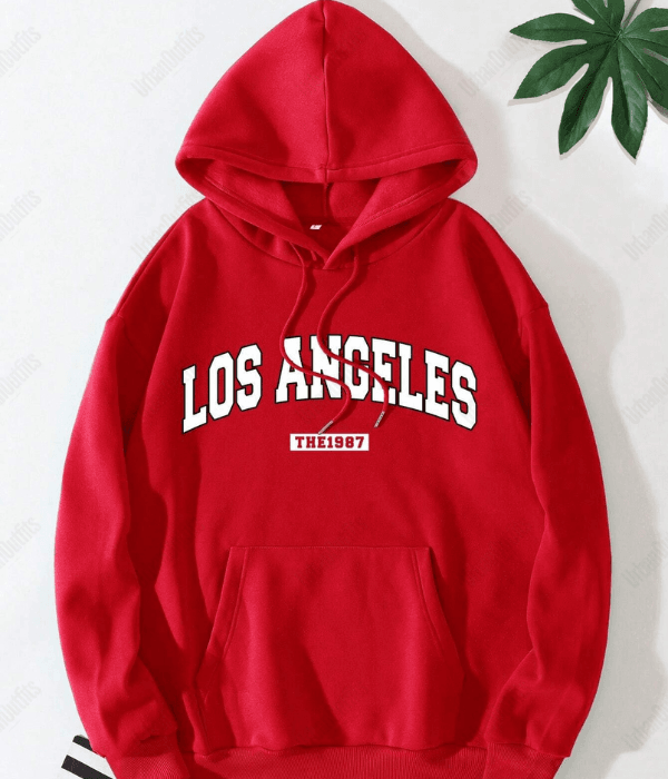 UrbanOutfits Oversized Hoodie Red / Cotton-Fleece / S Los Angeles Oversized Hoodie