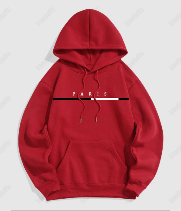 UrbanOutfits Oversized Hoodie Red / Cotton-Fleece / S 'PARIS' Oversized Hoodie. 5-colors