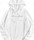 UrbanOutfits Oversized Hoodie White / Cotton-Fleece / S ATTITUDE Oversized Hoodie