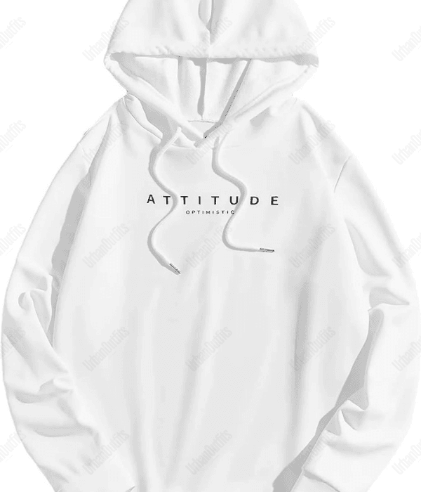 UrbanOutfits Oversized Hoodie White / Cotton-Fleece / S ATTITUDE Oversized Hoodie