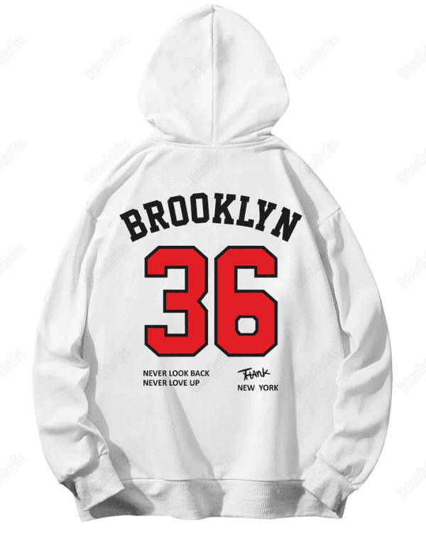 UrbanOutfits Oversized Hoodie White / Cotton-Fleece / S BROOKLYN 36- Oversized Hoodie [ Unisex ]