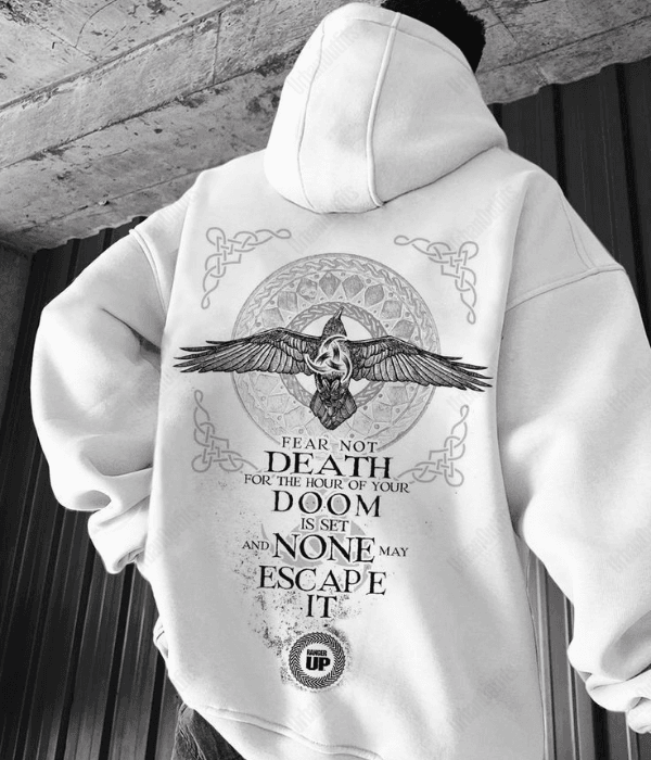 UrbanOutfits Oversized Hoodie White / Cotton-Fleece / S DEATH Oversized Hoodie