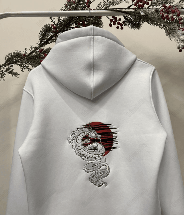 UrbanOutfits Oversized Hoodie White / Cotton-Fleece / S DRAGON Oversized Hoodie