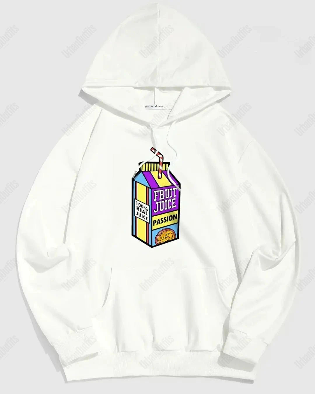 UrbanOutfits Oversized Hoodie White / Cotton-Fleece / S FRUIT JUICE Oversized Hoodie