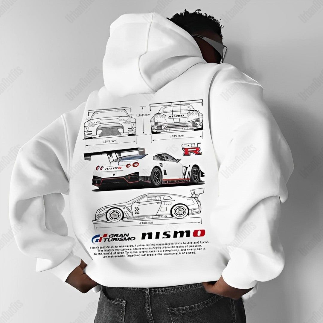 UrbanOutfits Oversized Hoodie White / Cotton-Fleece / S Gran Turismo Oversized Hoodie
