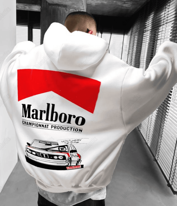 UrbanOutfits Oversized Hoodie White / Cotton-Fleece / S MARLBORO Oversized Hoodie