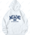 UrbanOutfits Oversized Hoodie White / Cotton-Fleece / S ' Miami ' Oversized Hoodie