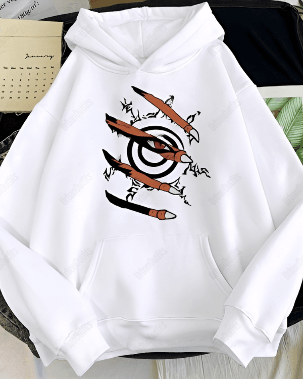 UrbanOutfits Oversized Hoodie White / Cotton-Fleece / S Naruto Kurama - Oversized Hoodie [ Unisex ]