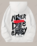 UrbanOutfits Oversized Hoodie White / Cotton-Fleece / S NEVER DIE EASY - Oversized Hoodie [ Unisex ]