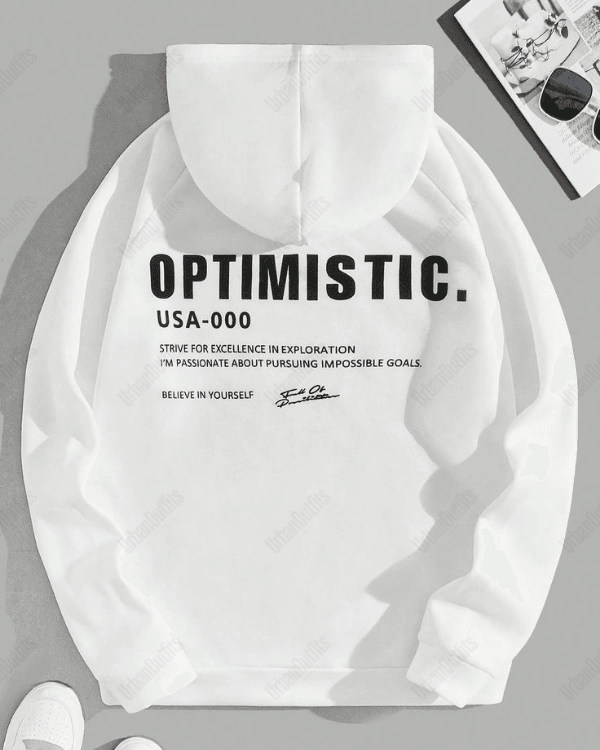 UrbanOutfits Oversized Hoodie White / Cotton-Fleece / S Optimistic - Oversized Hoodie [ Unisex ]