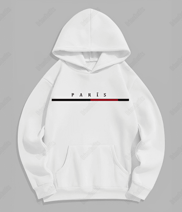 UrbanOutfits Oversized Hoodie White / Cotton-Fleece / S 'PARIS' Oversized Hoodie. 5-colors
