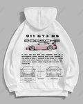 UrbanOutfits Oversized Hoodie White / Cotton-Fleece / S Porsche GT3 RS - Oversized Hoodie [ Unisex ]