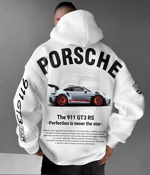 UrbanOutfits Oversized Hoodie White / Cotton-Fleece / S Porsche Oversized Hoodie
