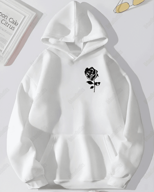 UrbanOutfits Oversized Hoodie White / Cotton-Fleece / S Rose - Oversized Hoodie [ Unisex ]