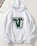 UrbanOutfits Oversized Hoodie White / Cotton-Fleece / S 'V' Oversized Hoodie