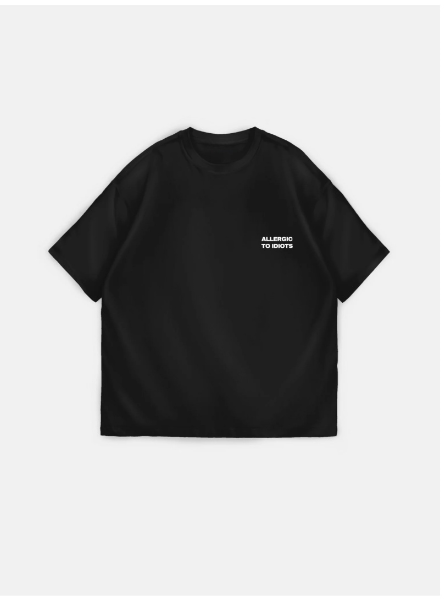 UrbanOutfits Oversized T-shirt ' Allergic to idiots' Oversized T-shirt [ UNISEX ]