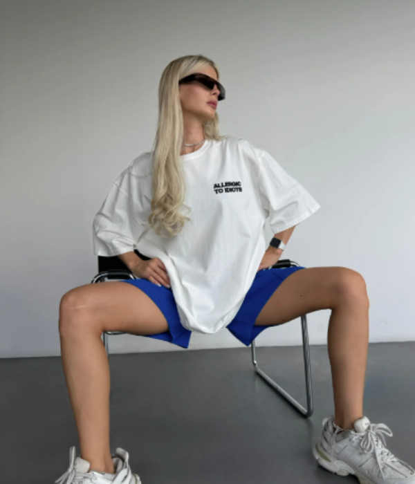 UrbanOutfits Oversized T-shirt ' Allergic to idiots' Oversized T-shirt [ UNISEX ]