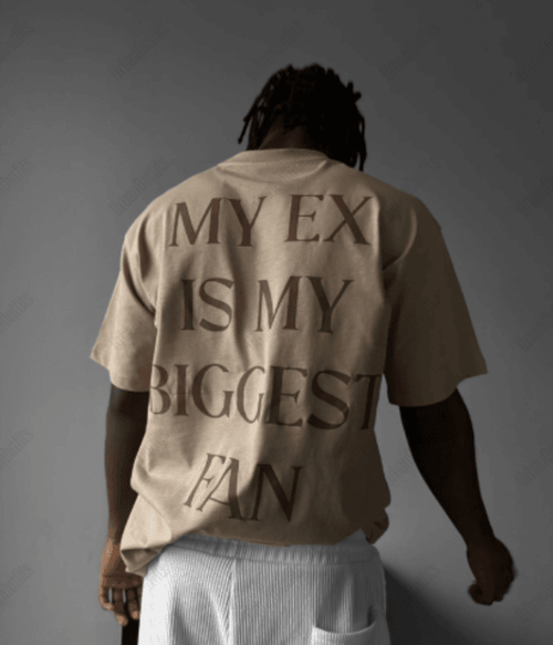 UrbanOutfits Oversized T-shirt Beige / S ' My EX ' Oversized T-shirt. [ Unisex ]