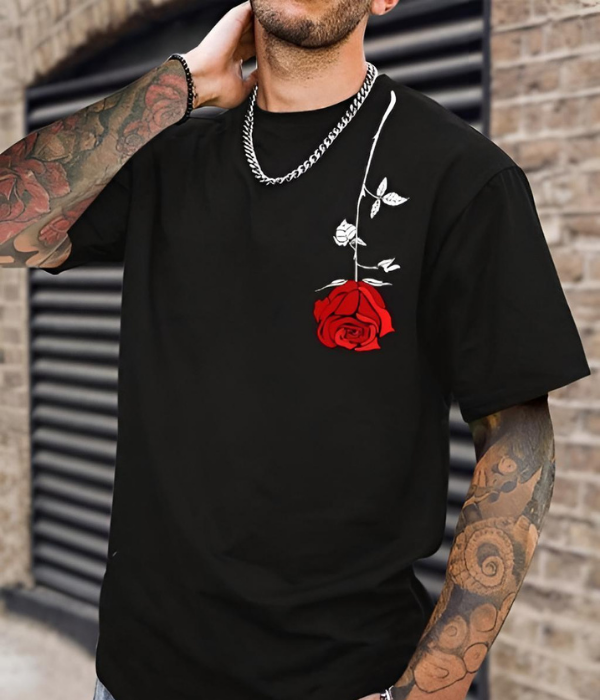 UrbanOutfits Oversized T-Shirt Black / S FLOWER - Men Oversized T-shirt