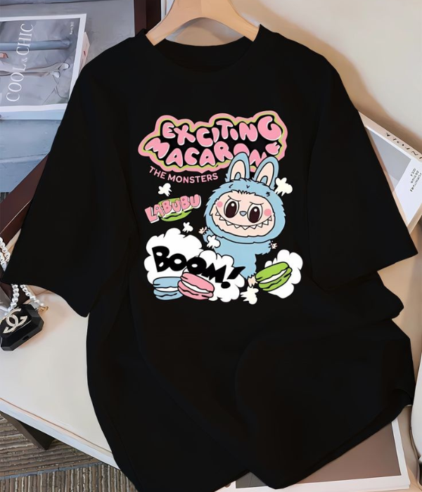 UrbanOutfits Oversized T-shirt Black / S LABUBU- Women Oversized T-shirt