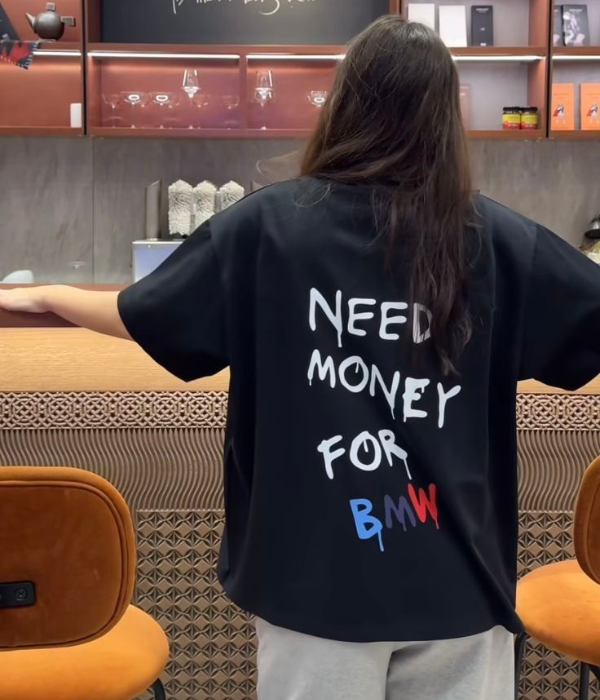 UrbanOutfits Oversized T-shirt Black / S ' Need Money For BMW ' Oversized T-shirt [ Unisex ]