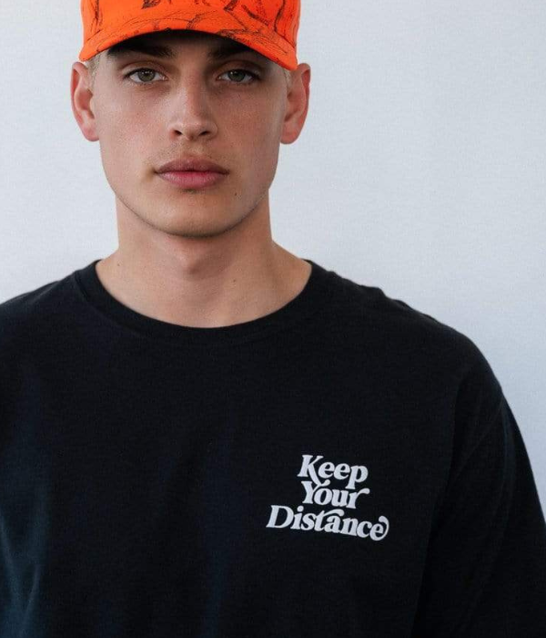 UrbanOutfits Oversized T-shirt ' Keep Your Distance ' Oversized T-shirt [ Unisex ]