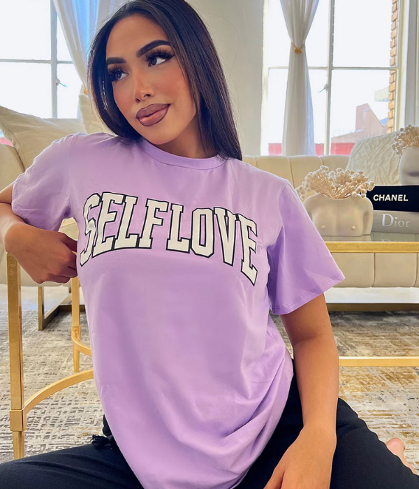 UrbanOutfits Oversized T-shirt Light purple / Cotton / S SelfLove Oversized Women T-Shirt
