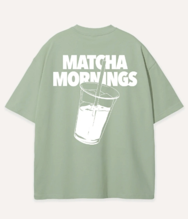 UrbanOutfits Oversized T-shirt mint / S ' Matcha Mornings '  Oversized T-shirt [ Unisex ]