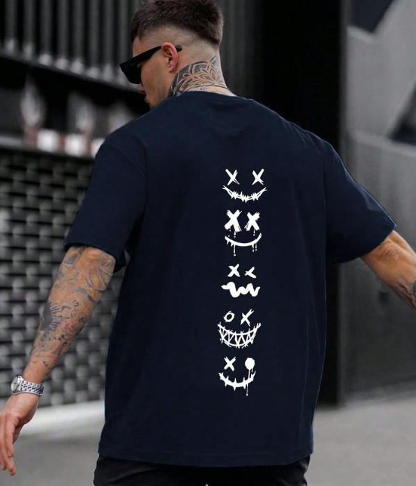 UrbanOutfits Oversized T-Shirt Navy / S EMOJI - Men Oversized T-shirt