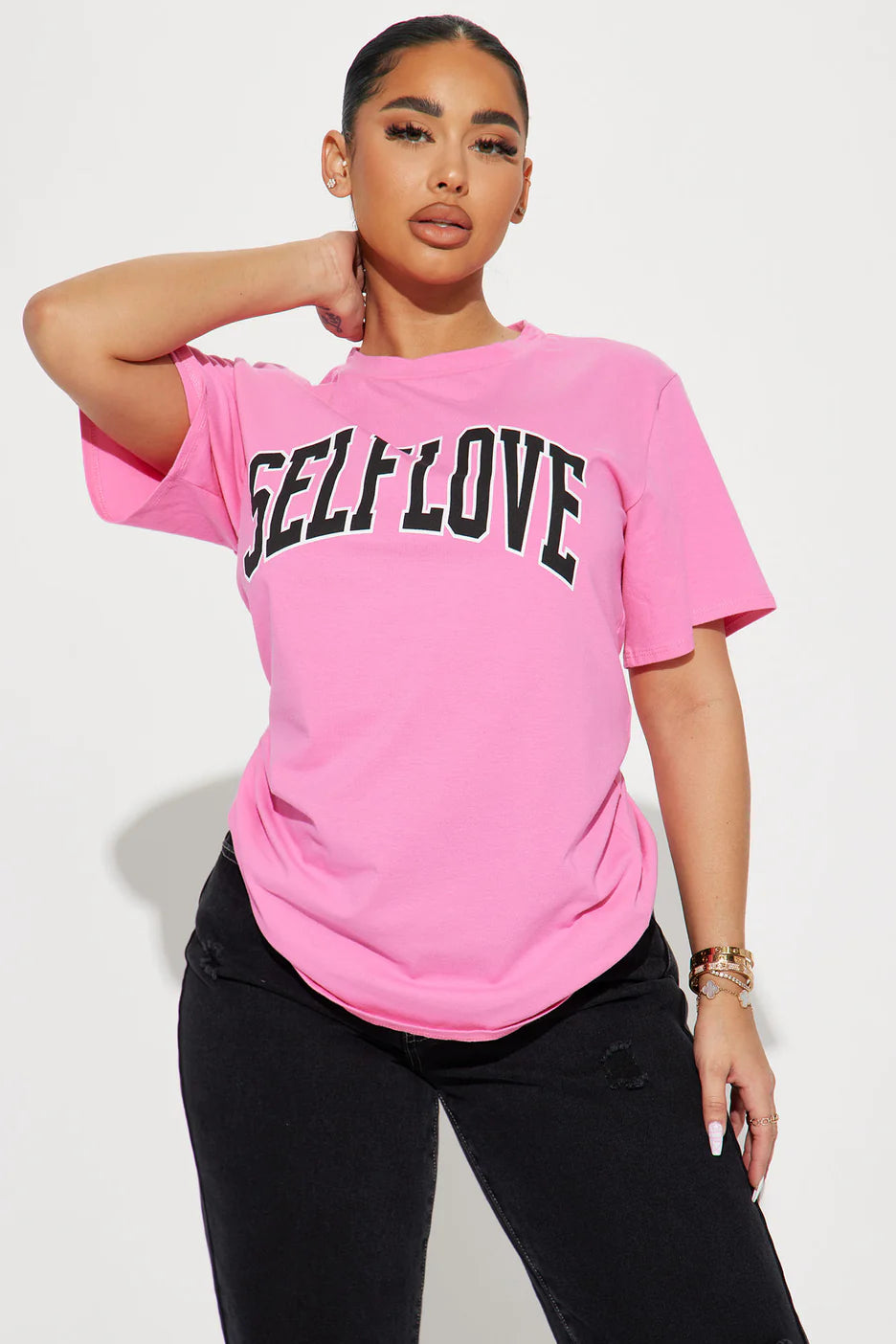 UrbanOutfits Oversized T-shirt Pink / Cotton / S SelfLove Oversized Women T-Shirt