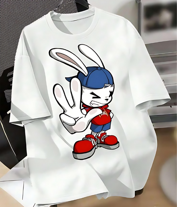 UrbanOutfits Oversized T-shirt White / S BUNNY - Oversized T-shirt [ Unisex ]