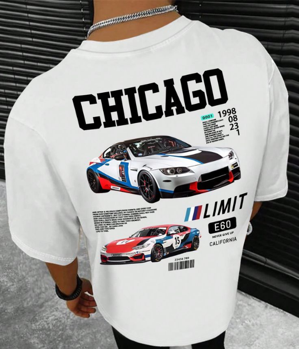 UrbanOutfits Oversized T-Shirt White / S CHICAGO - Men Oversized T-shirt