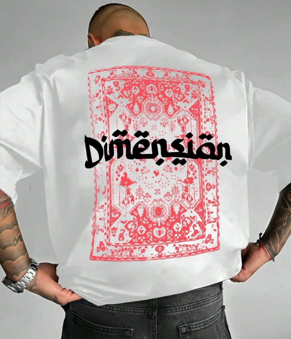 UrbanOutfits Oversized T-Shirt White / S ' DIMENSION ' Oversized T-shirt [ unisex ]