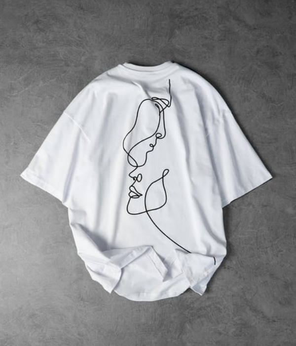 UrbanOutfits Oversized T-shirt White / S DOUBLE FACE Oversized T-shirt