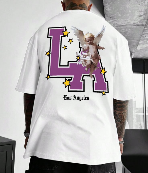 UrbanOutfits Oversized T-shirt White / S ' LA 'Oversized T-shirt [ UNISEX ]