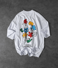 UrbanOutfits Oversized T-shirt White / S ' MISSING FACE ' Oversized T-shirt [ Unisex ]