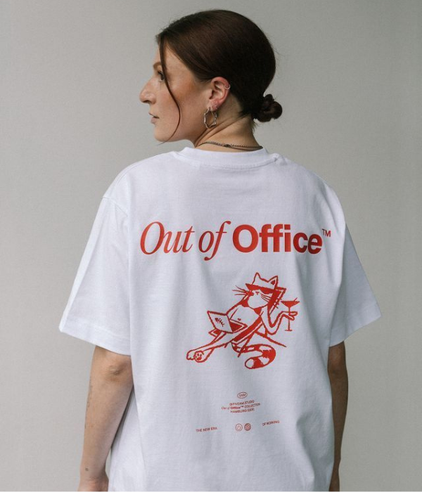 UrbanOutfits Oversized T-shirt White / S ' Out of Office 'Oversized T-shirt [ UNISEX ]