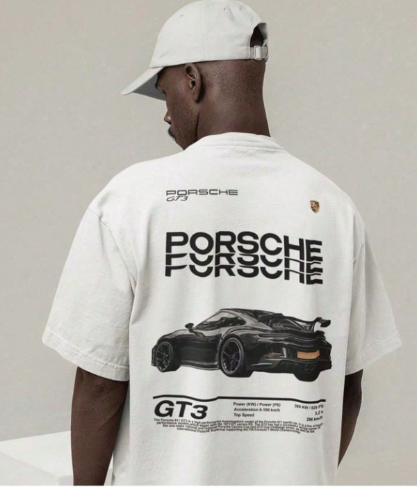 UrbanOutfits Oversized T-shirt White / S PORSCHE Oversized T-shirt [ Unisex ]