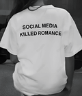 UrbanOutfits Oversized T-Shirt White / S ' SOCIAL MEDIA ' Oversized T-shirt