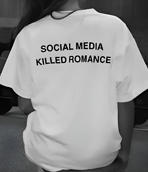 UrbanOutfits Oversized T-Shirt White / S ' SOCIAL MEDIA ' Oversized T-shirt